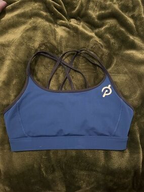 Peloton Cadent blue sports bra